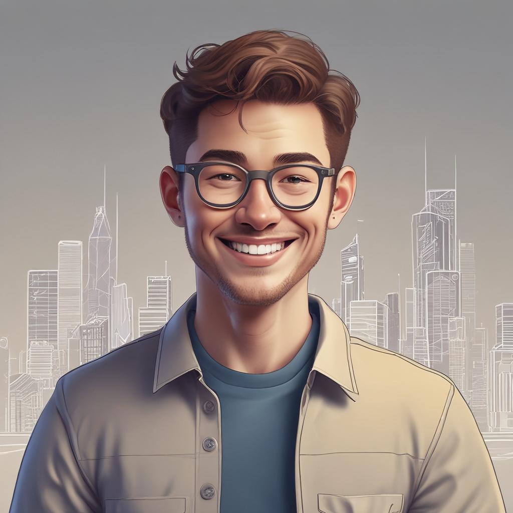 A creative AI developer with a friendly smile